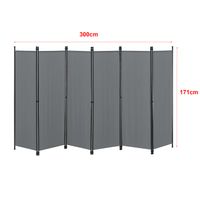 Paravent Huesca - 6-teilig - 300x171cm - Dunkelgrau