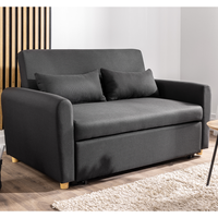 2-Sitzer Sofabett inkl. Kissen - Dunkelgrau
