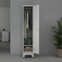 Schließfachschrank Joroinen - 180x38x45cm - Grau