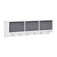Wandgarderobe Horsens mit Aufbewahrungsboxen 100x20x30cm Weiß/Grau