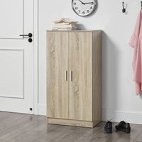 Schuhschrank mit 2 Türen - 108x55x35cm - Eiche