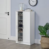 Schuhschrank mit 2 Türen - 108x55x35cm - Weiß