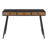 Schreibtisch Tumba - 115 x 48 x 75 cm - Schwarz/Dunkler Holzton