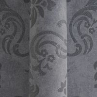 Vliestapete in Barock-Optik 10,05 m x 0,53 m - Schwarz, Silber, Grau - klassische Tapete Ornamente
