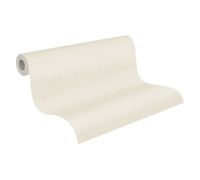 Vliestapete einfarbig 10,05 m x 0,53 m - Creme, Beige - einfarbige Unitapete mit Leinen-Struktur