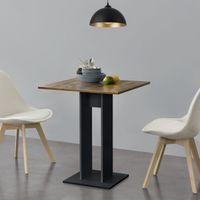 Küchentisch Lindesnes 65x65x78 cm Walnussoptik/Schwarz