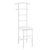 Herrendiener Stuhl Anaheim 107x45x45cm Kleiderbügel + Hosenhalter Weiß