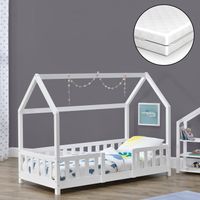Kinderbett Sisimiut mit Matratze 70x140 cm Weiß