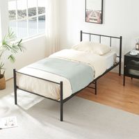 Metallbett Laos 90x200 cm Schwarz