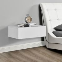Wandregal Oslo mit Schublade 46x30x15cm Weiß matt