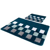 Mikrofaser-Badteppich 2er-Set - ca. 60 x 90 cm + ca. 60 x 50 cm