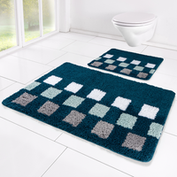 Mikrofaser-Badteppich 2er-Set - ca. 60 x 90 cm + ca. 60 x 50 cm