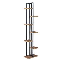 Pflanzregal Somero 150x34x21cm Schwarz / Walnuss-Optik