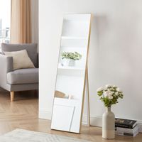 Standspiegel Barletta 150x35 cm neigbar Gold
