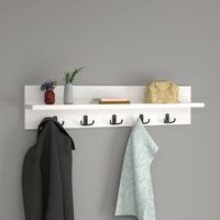 Wandgarderobe Hammarö 80x11x18cm Weiß