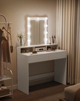 Schminktisch mit LED-Beleuchtung modern weiß