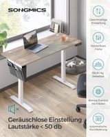 H?henverstellbarer Schreibtisch mit 60 x 140 cm Platte