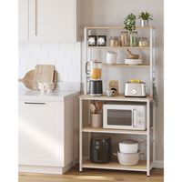 Küchenregal mit 6 Regalebenen und 6 Haken