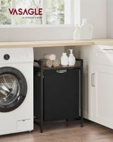 Wäschesammler mit Ablage vintagebraun-schwarz