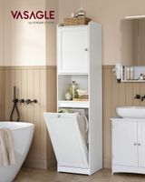 Badezimmerschrank mit Wäschekorb 40 x 40 x 170 cm