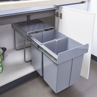 Einbau-Mülleimer Froland 48x26x42cm Grau 3x10L