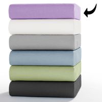 Mako-Feinjersey Spannbetttuch - ca. 180 - 200 x 200 cm