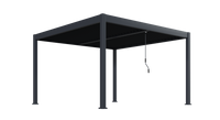 Pergola Lamellen-Pavillon "Oasis" 400 x 400 cm, Aluminium, anthrazit