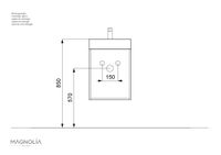 Gäste WC Badmöbel Cubi Slimline 40cm SoftClose weiß hochglanz