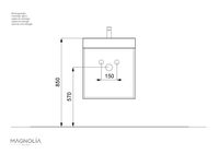 Gäste WC Badmöbel Cubi Slimline 50cm SoftClose weiß hochglanz