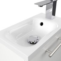 Gäste WC Badmöbel Pieni Slimline 40cm SoftClose weiß hochglanz