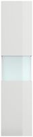 Badezimmer Hochschrank 150cm  Softclose Wandmontage Glaselement weiß Hgl