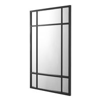 Wandspiegel Colobraro Schwarz, matt