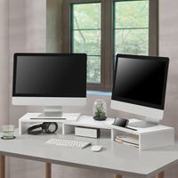 Monitorständer Vilppula 79x27x10,5cm Weiß