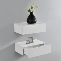 Wandregal Oslo 2er Set 46x30x15cm Weiß matt