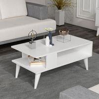Couchtisch Lycksele 40x90x45 cm Weiß