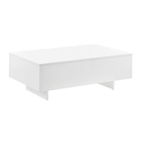 Couchtisch Vänersborg 85x55x31 cm Weiß Hochglanz