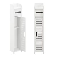 Toilettenpapierhalter Leoben 80x15x15 cm Schrank WPC Weiß
