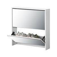 Schuhkipper Lund 67x63x17 cm mit 2 Türen Weiß