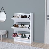 Schuhschrank Aurskog 110x73,5x24cm Weiß
