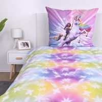 Unicorn Academy Bettwäsche Größe 80x80 + 135x200 cm