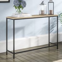 Konsolentisch Kronoby 80 x 100 x 30 cm Schwarz/Holzoptik