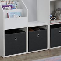 Faltbox 10er-Set 30x30x28 cm Vliesstoff Schwarz