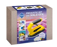Encaustic-Bügeleisen Set mit Wachsmalfarben und Malkarten