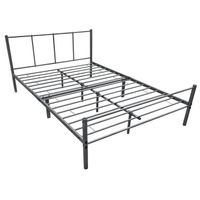Metallbett Laos 120x200 cm Dunkelgrau