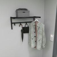 Wandgarderobe Tolga mit Hutablage Schwarz