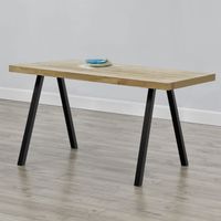 2er-Set Tischgestell 70x72 cm Metallgestell Schwarz