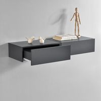 Wandregal Oslo 2er Set 46x30x15cm Dunkelgrau