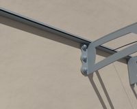 Vordach Aquila 1500 Alu Hellgrau 92x151cm