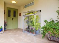 Minigewächshaus Lean To 4x2 Alu Silber 64x125cm