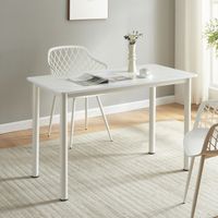 Esstisch Tammela für 4 Personen 120x60 cm Marmor-Optik, weiß
